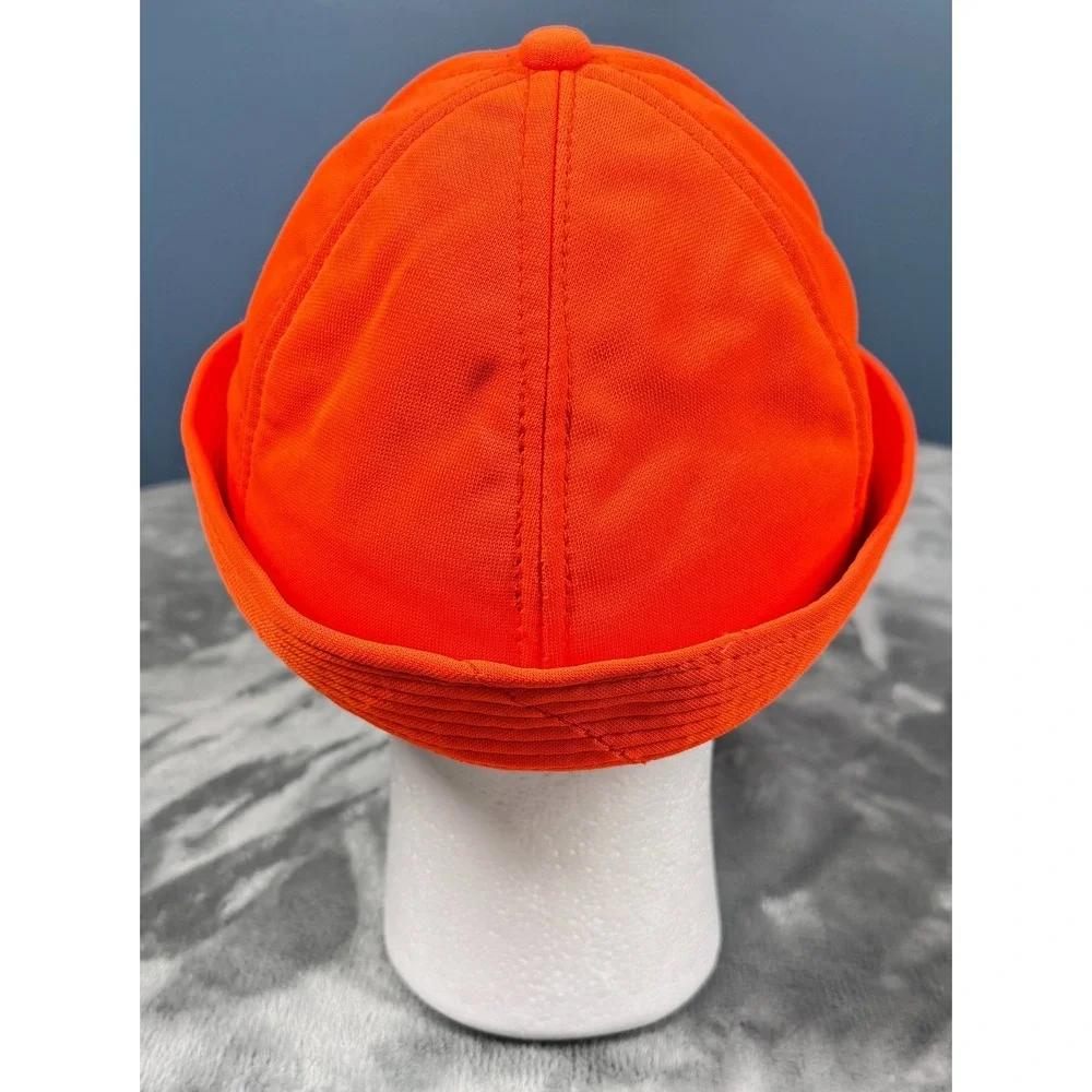 Buck Bay Blaze Orange Hunting Cap Mens L Snapback Hat Vintage